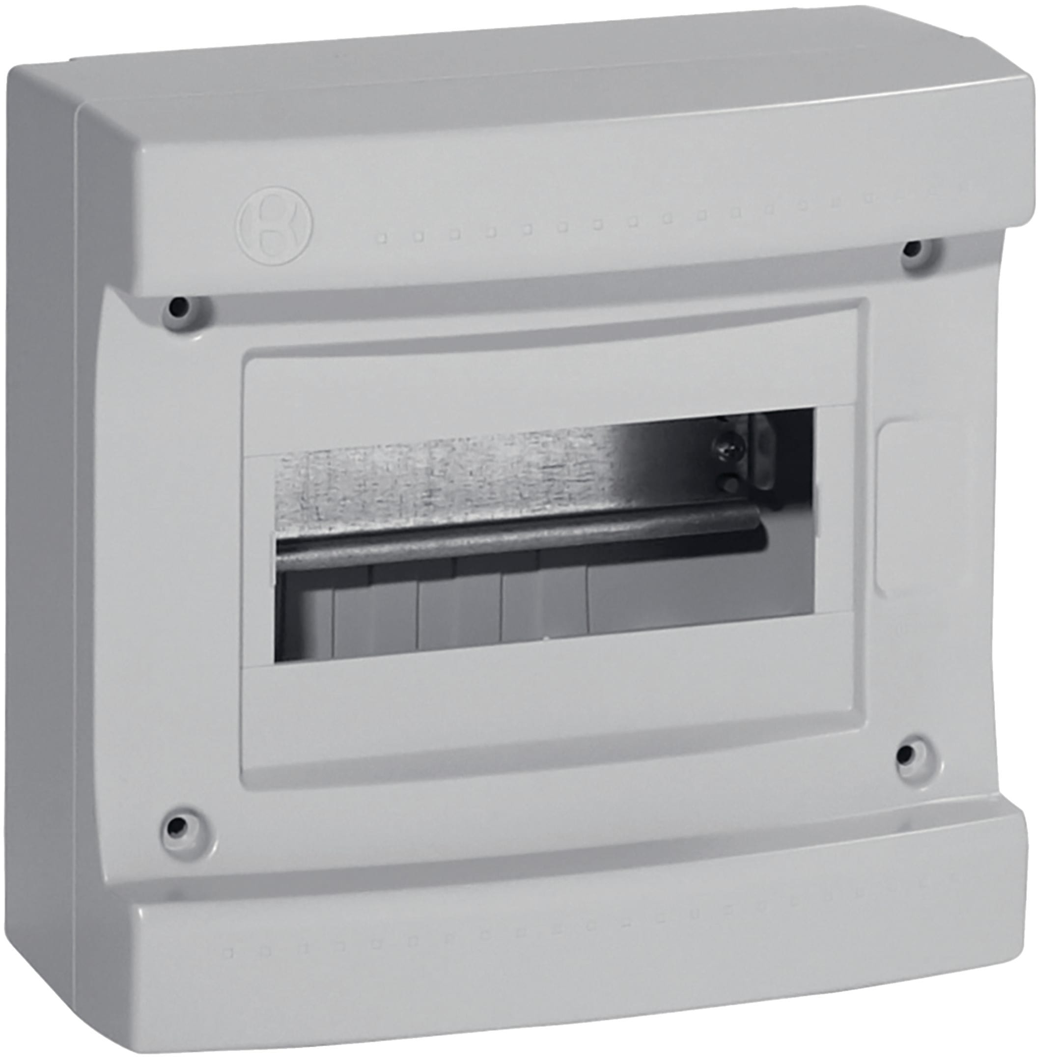 HAGER BOCCHIOTTI - IP40 STD 08 GRI Centralino 8 moduli senza portella Pablo IP40 Standard GRIGIO