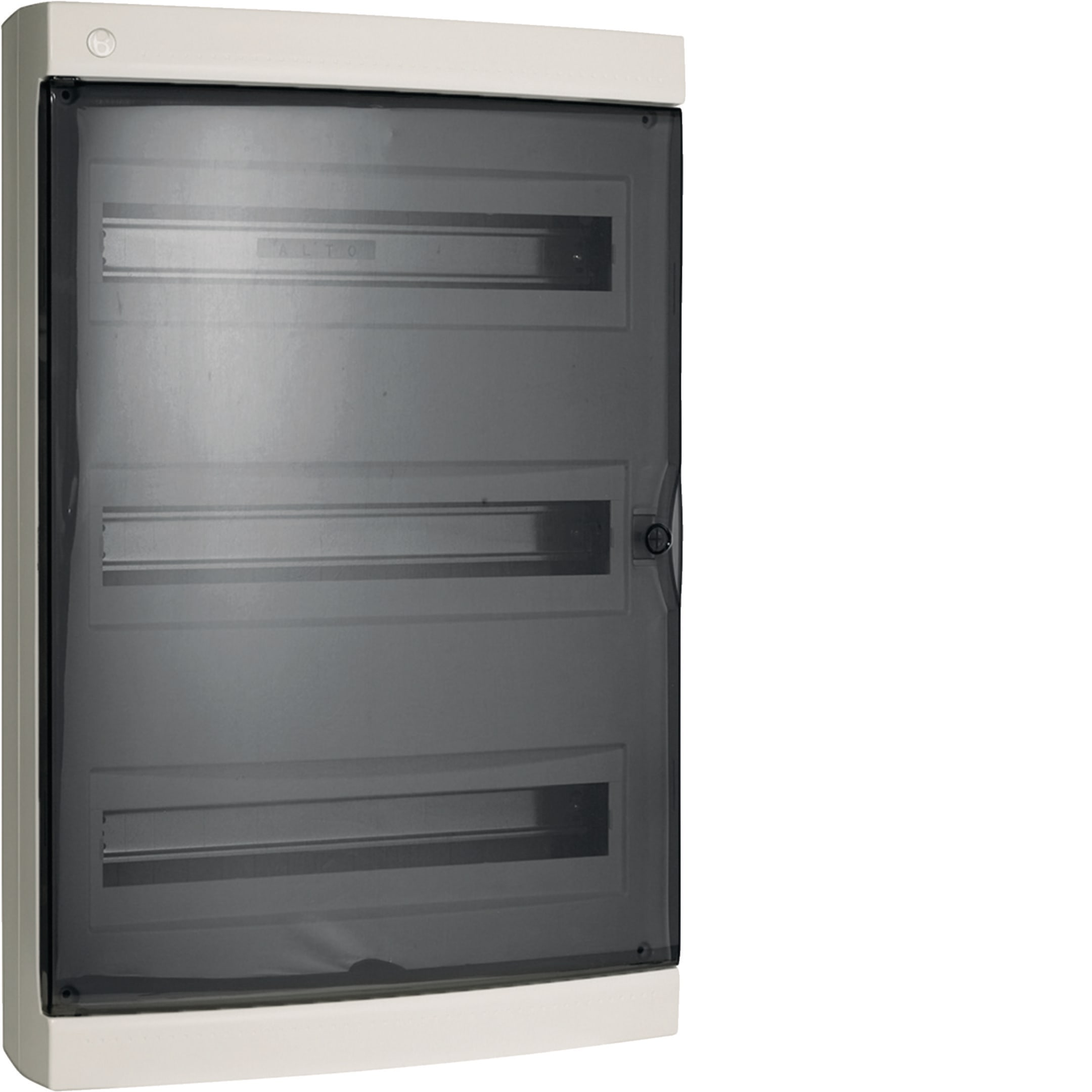 HAGER BOCCHIOTTI - IP40 DSG 54 W Centralino 54 moduli portella fumè Pablo IP40 Design BIANCO