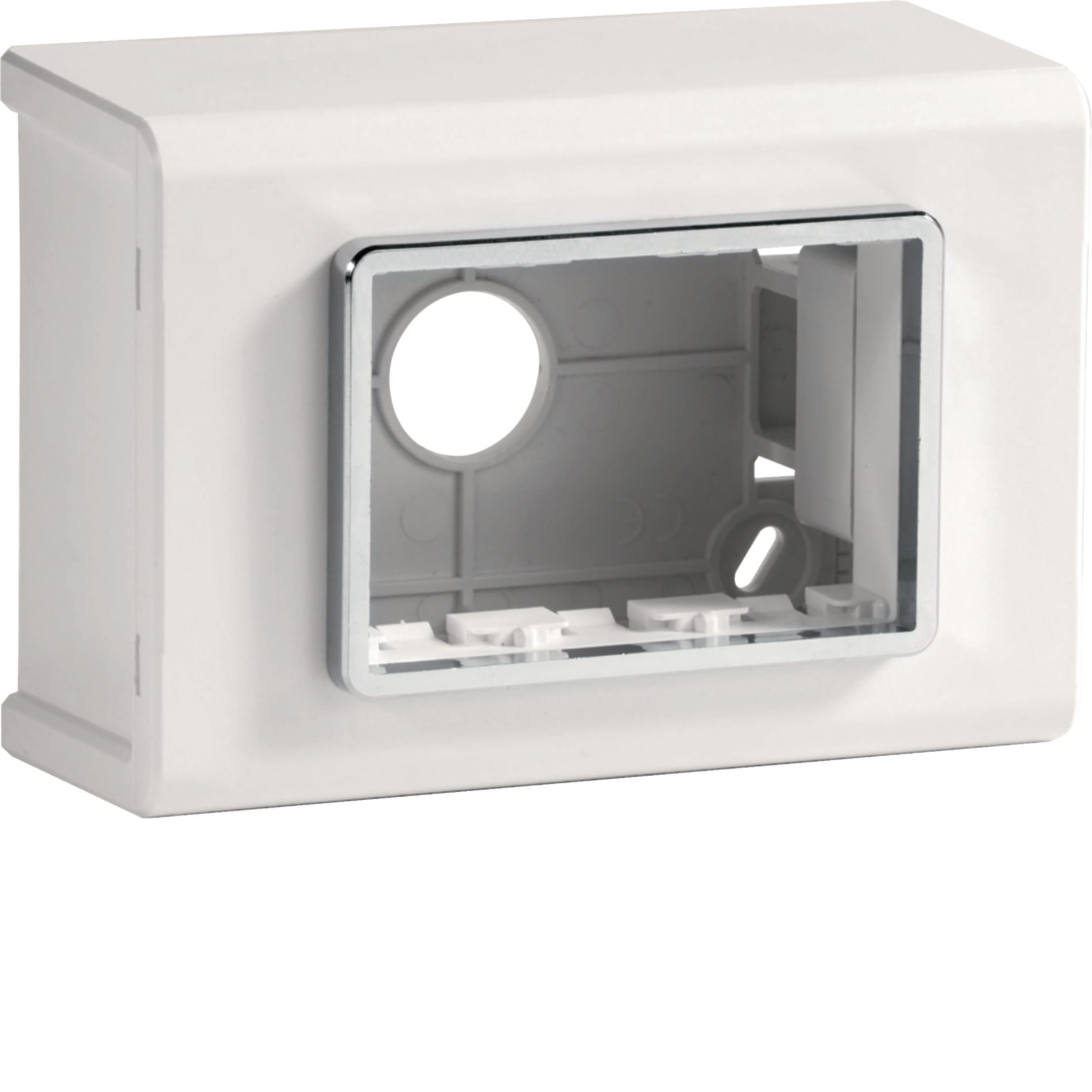 HAGER BOCCHIOTTI - Scatola porta apparecchi Pepita 3 moduli linee TMC/TMU bianco SMN 3 AP W