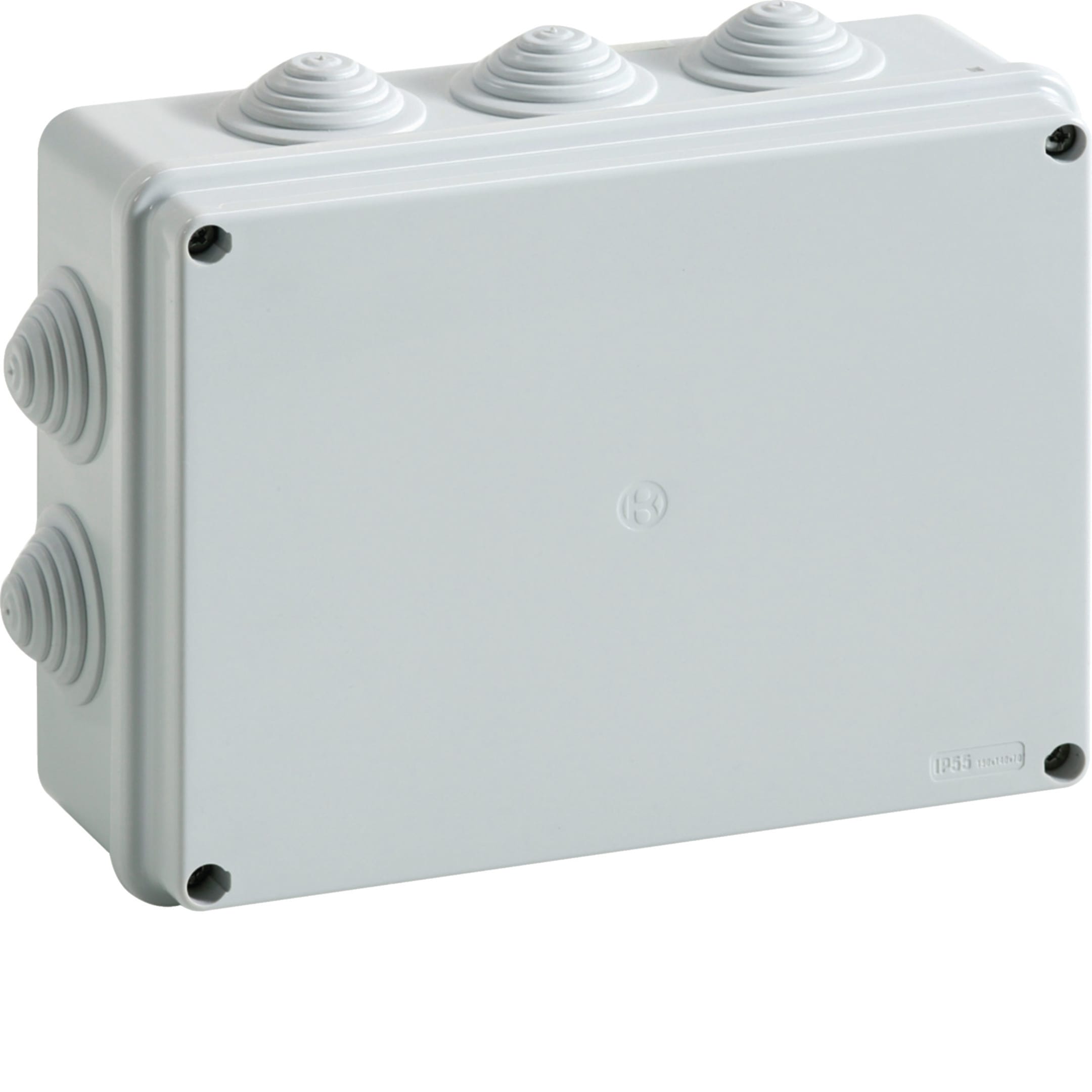 HAGER BOCCHIOTTI - Cassetta di derivazione IP55 grigia 190x140x70 viti metalliche IP55 04 VM