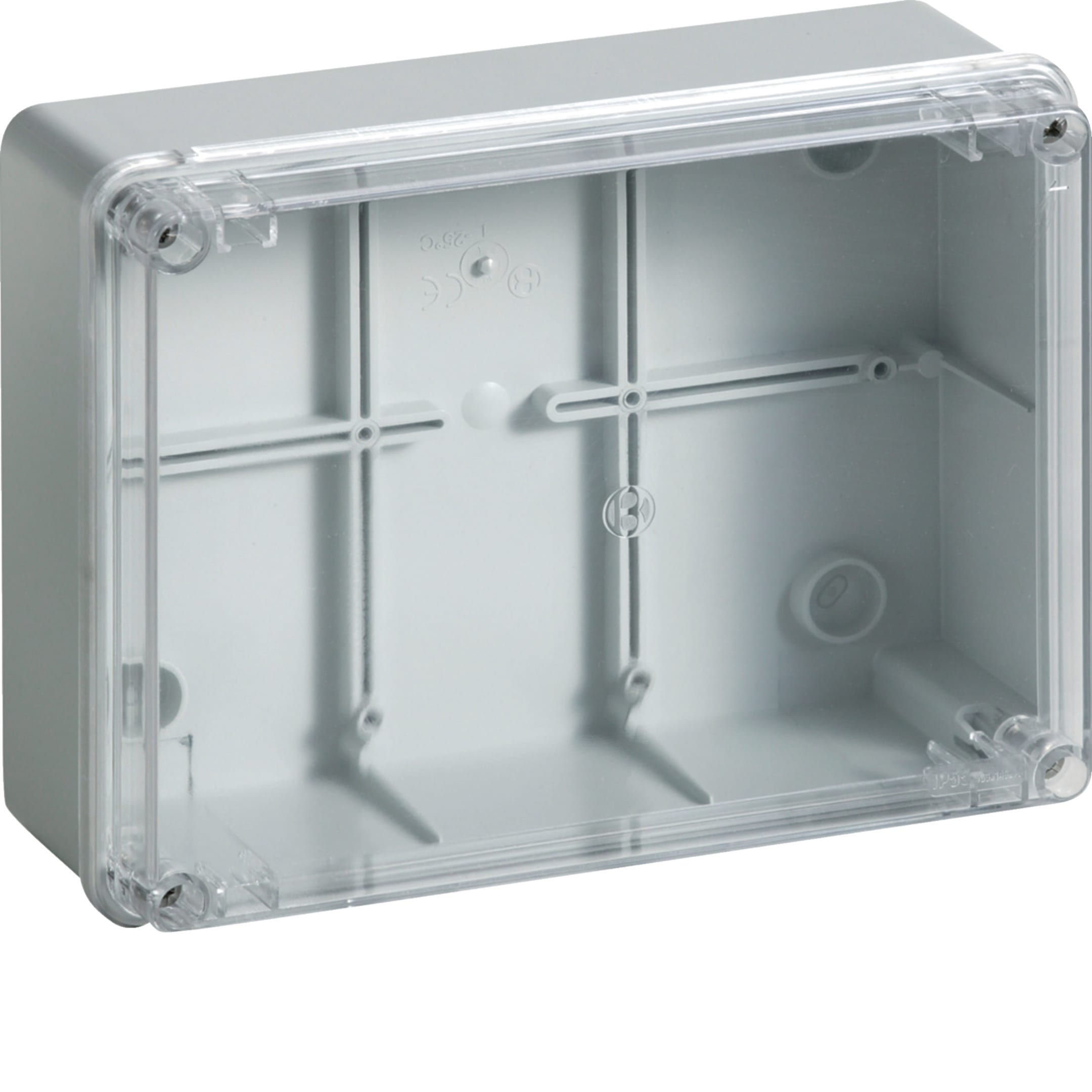 HAGER BOCCHIOTTI - Cassetta di derivazione trasparente 190x140x70 viti metalliche IP56 04 TRASP VM