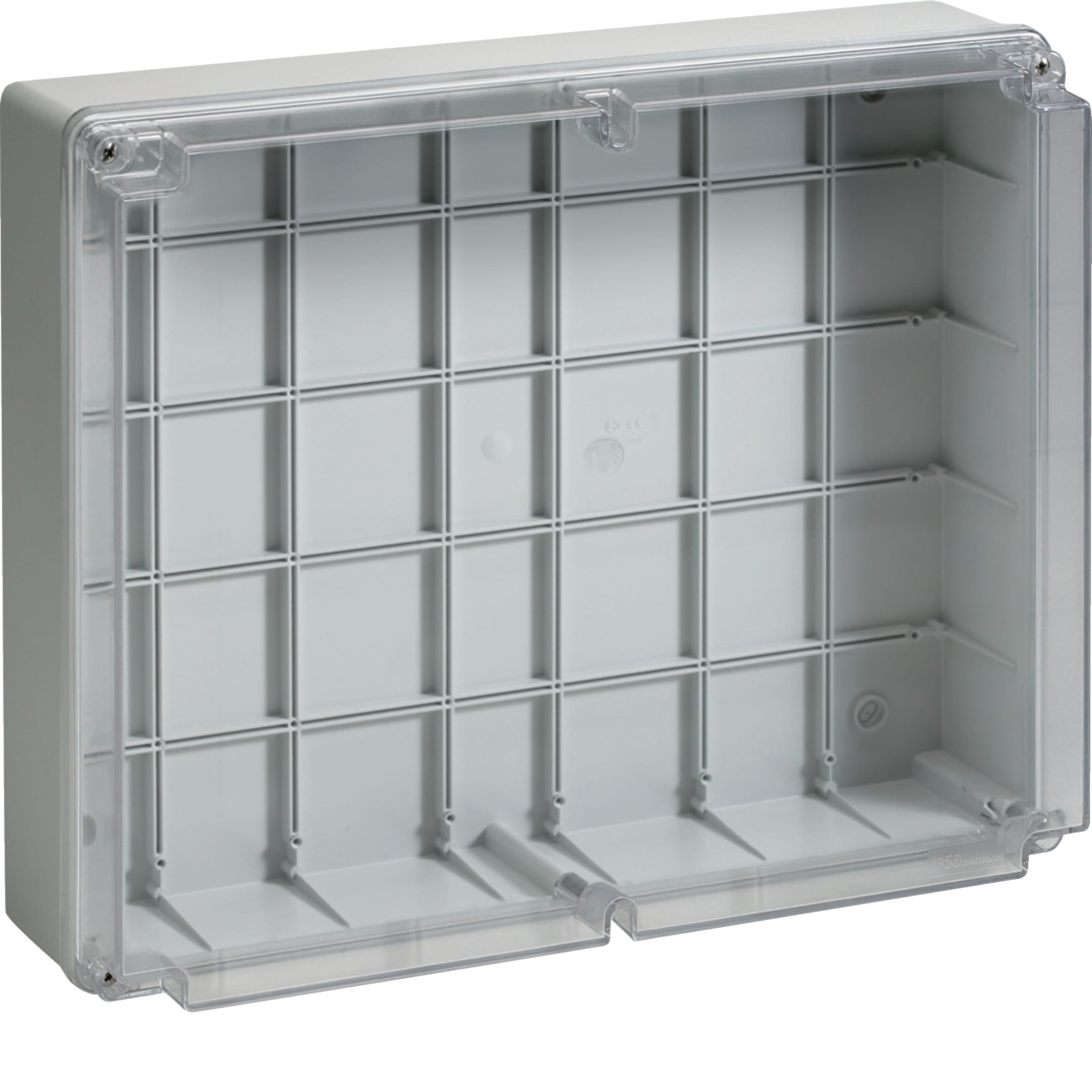 HAGER BOCCHIOTTI - Cassetta di derivazione trasparente 460x380x120 viti metalliche IP56 08 TRASP VM