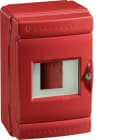 HAGER BOCCHIOTTI - IP65 CE 04 R Centralino stagno 4 moduli predisposto con guida DIN ROSSO