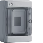 HAGER BOCCHIOTTI - Centralino 4 moduli con portella fumè Pablo IP65 grigio IP65 04 GRI