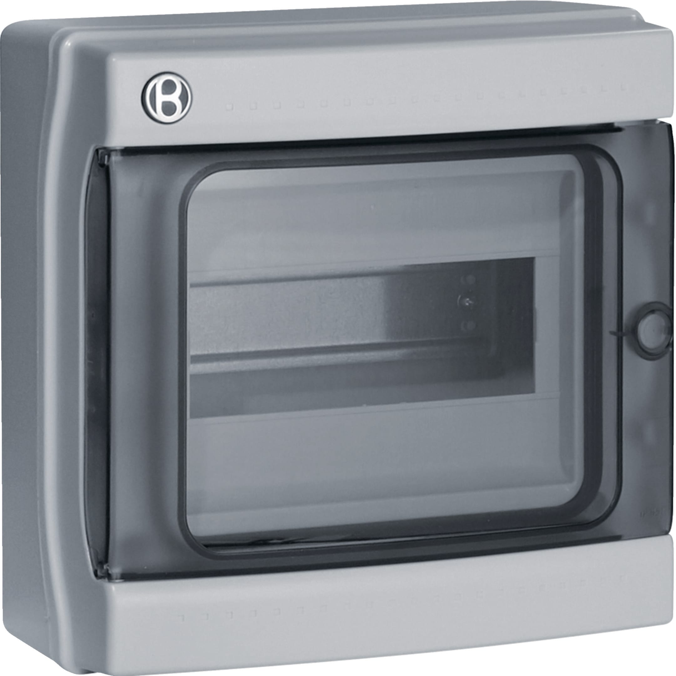 HAGER BOCCHIOTTI - Centralino 8 moduli con portella fumè Pablo IP65 grigio IP65 08 GRI