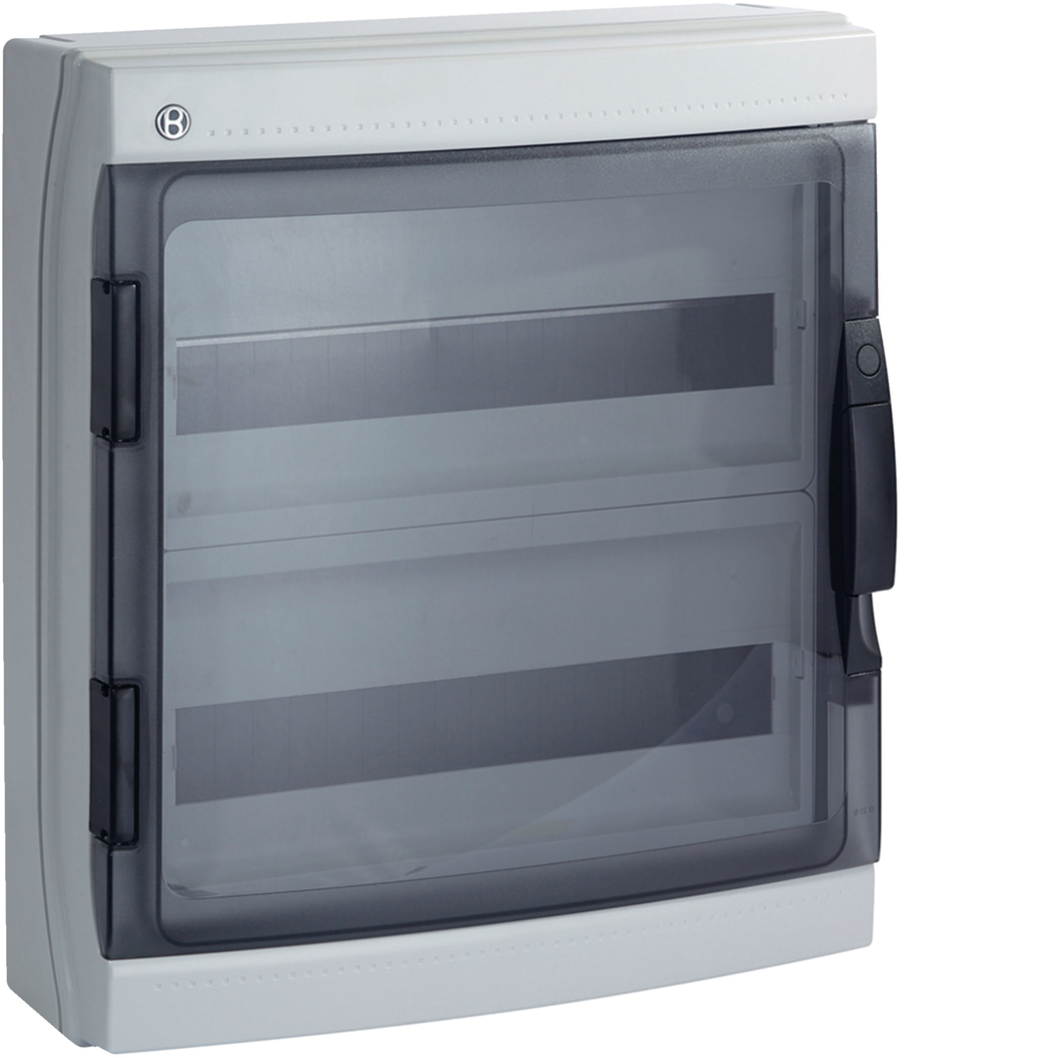 HAGER BOCCHIOTTI - Centralino 36 moduli con portella fumè Pablo IP65 grigio IP65 36 GRI