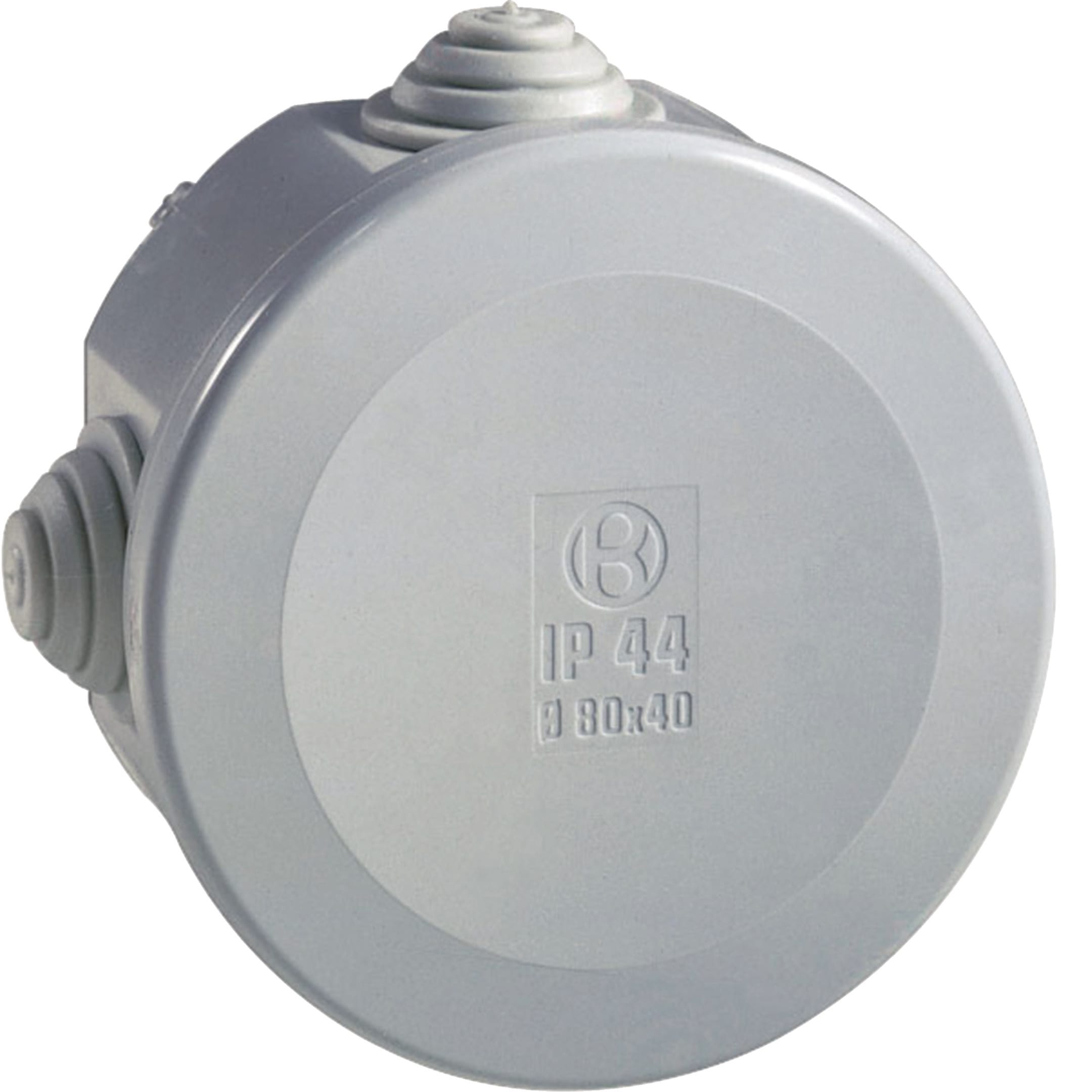 HAGER BOCCHIOTTI - Cassetta di derivazione IP44 grigia diametro 80x40 IP44 02 GRI GWT960