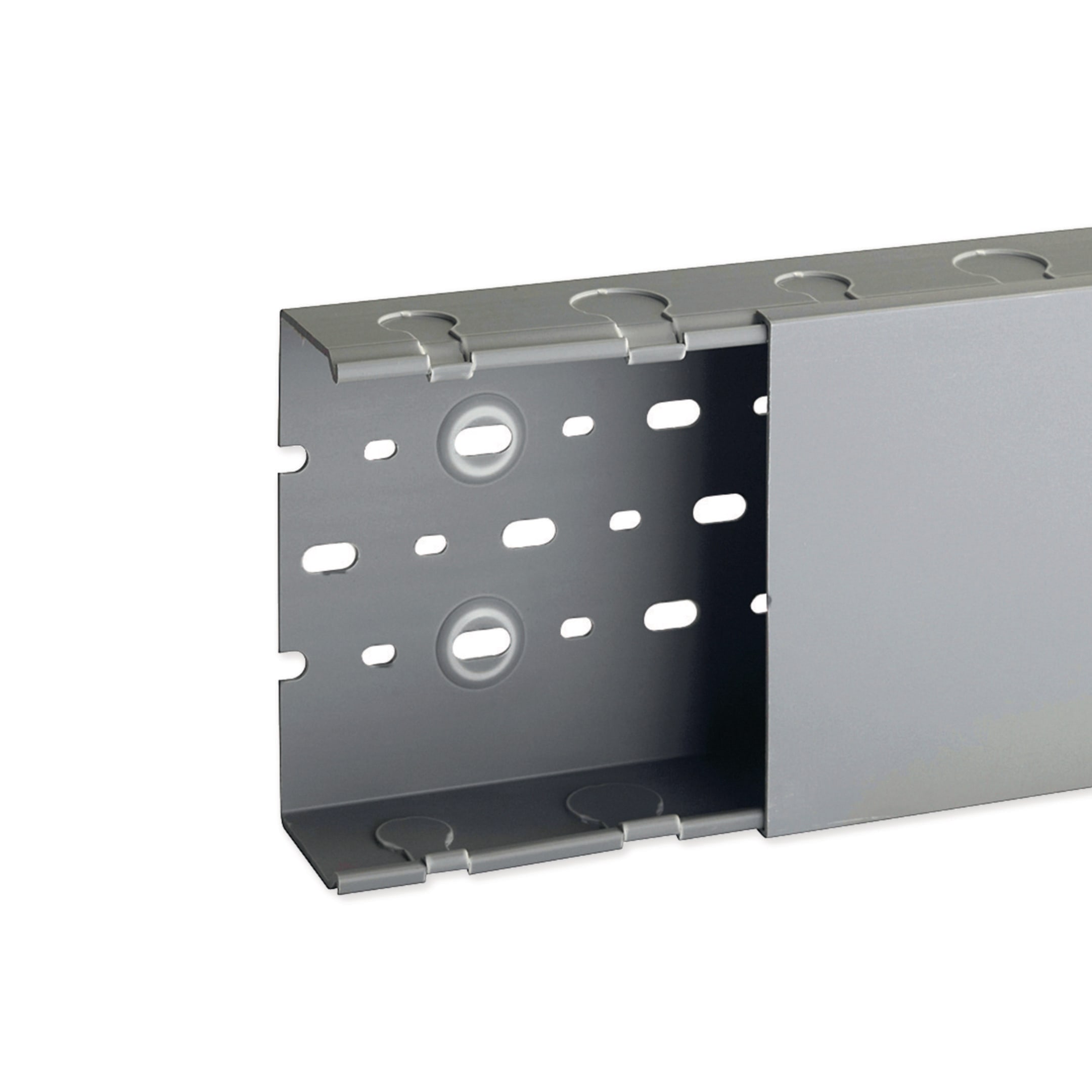 HAGER BOCCHIOTTI - Canaletta con pretranciature laterali diametro 18 e 23 mm grigio TPD 125x50 G