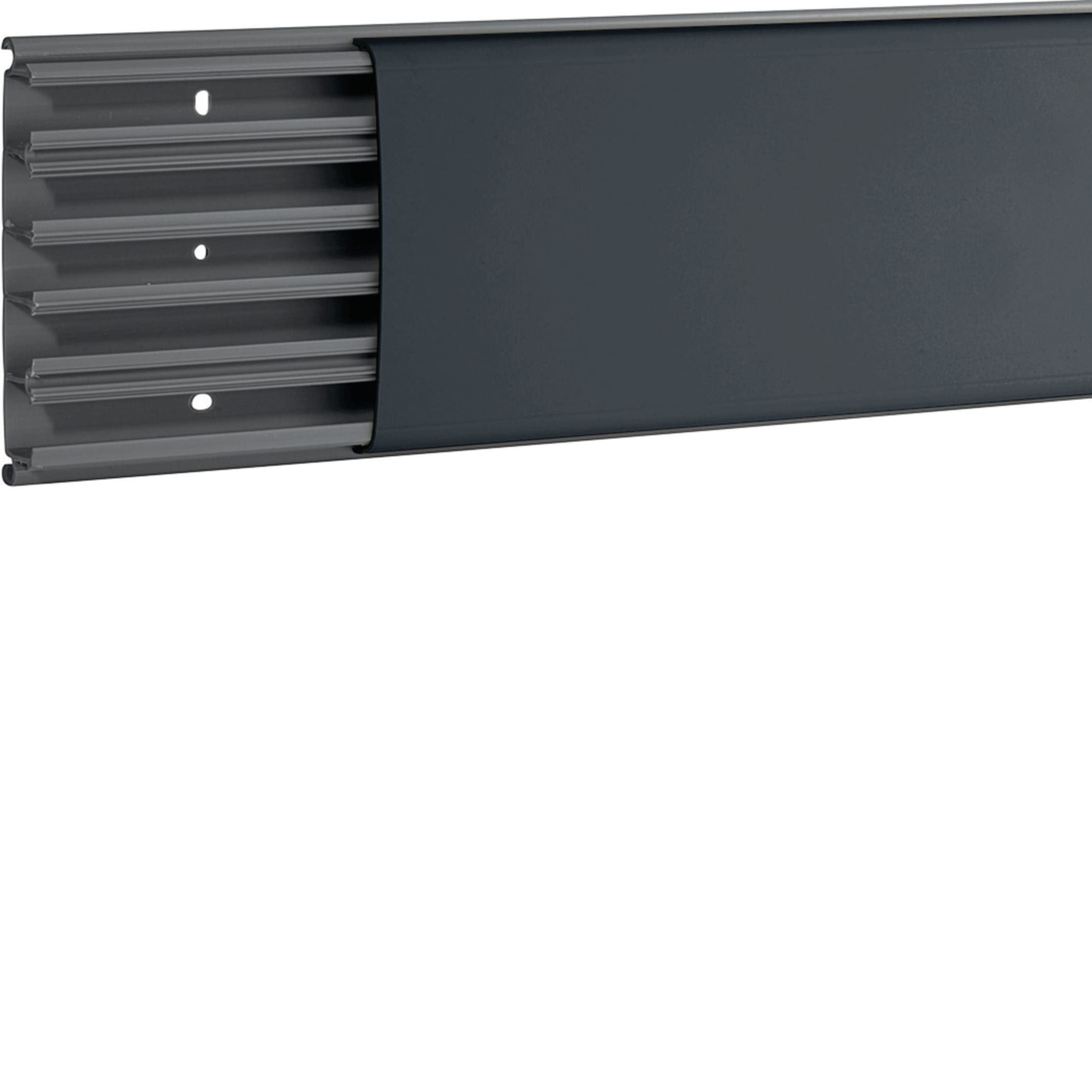 HAGER BOCCHIOTTI - Canale battiscopa/cornice 5 scomparti 127x28mm nero ardesia TBA A