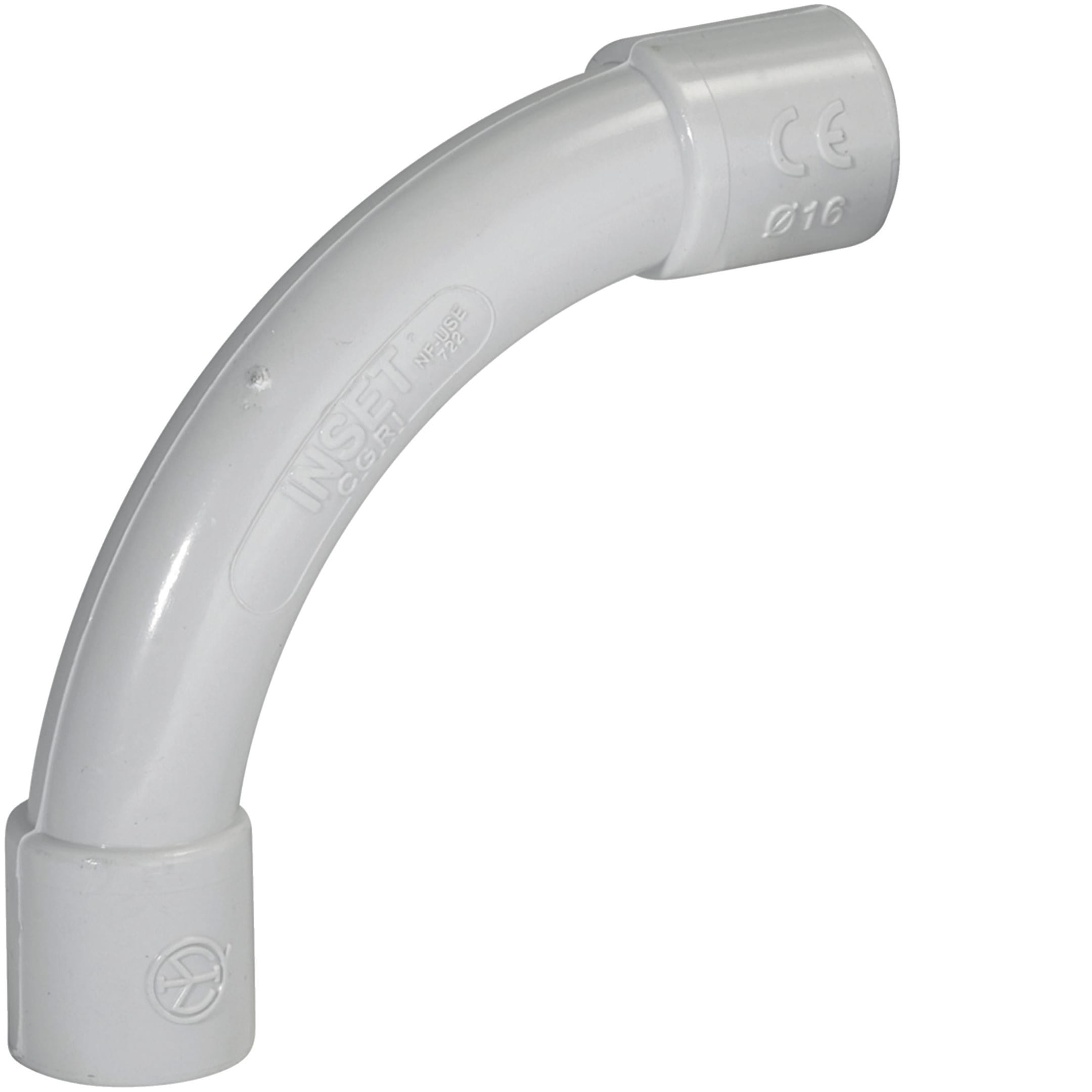 HAGER BOCCHIOTTI - Curva a 90° per tubi rigidi autoestinguente IP40 grigio CGRI16