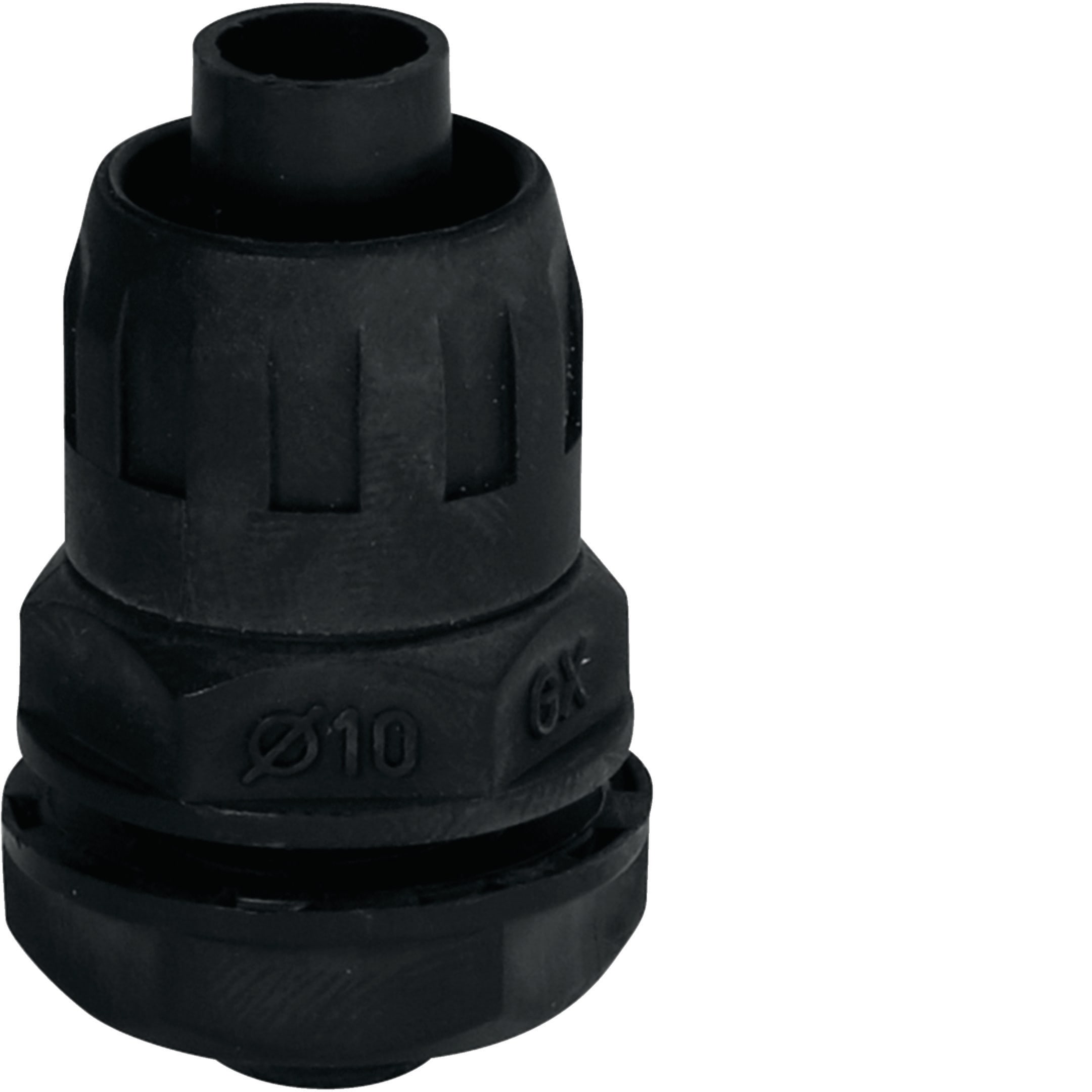HAGER BOCCHIOTTI - RPGN 35 Raccordo dritto girevole guaina spiralata/scatola IP65 passo PG NERO