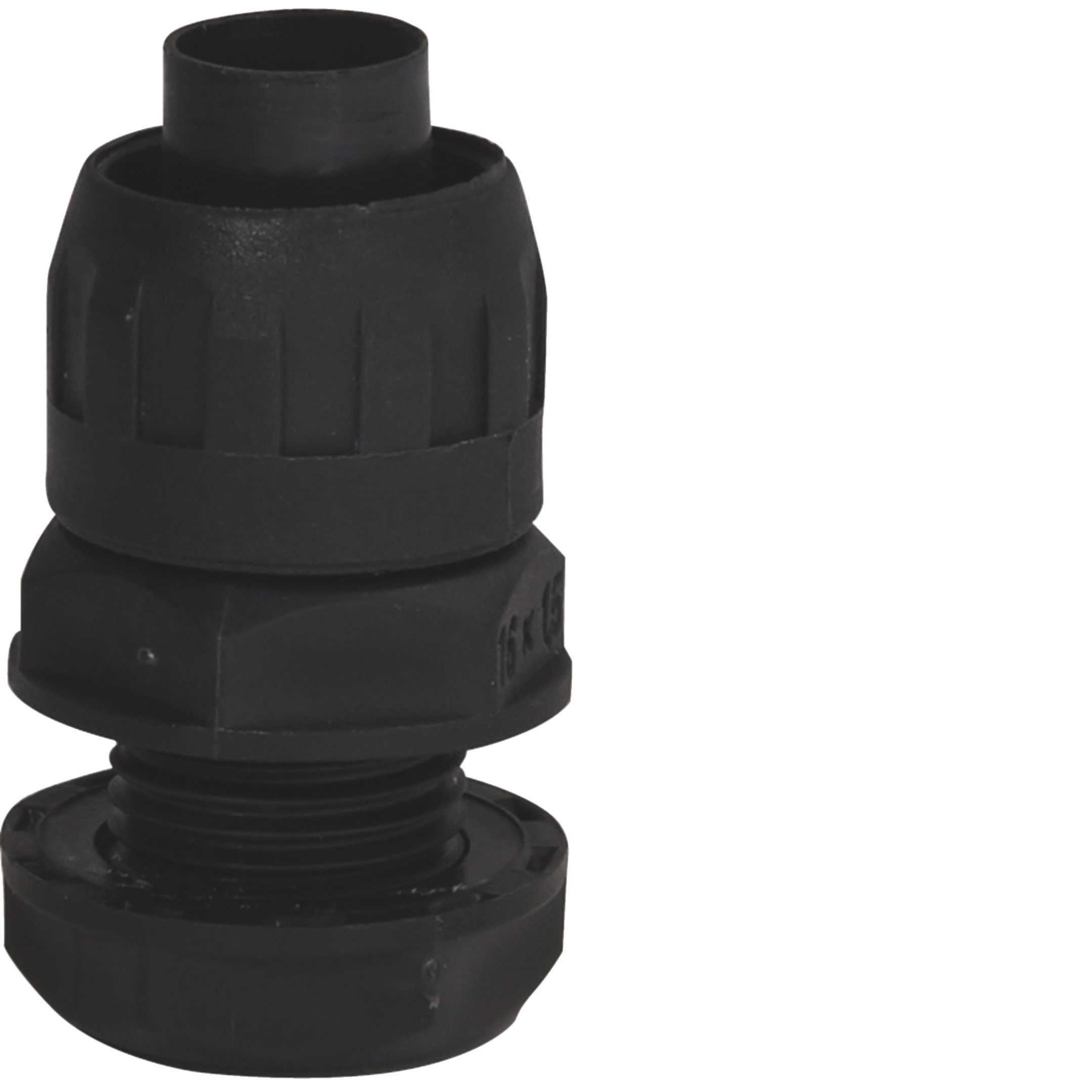 HAGER BOCCHIOTTI - Raccordo girevole guaina spiralata-scatola IP65 passo METRICO M1,5 nero RPMN20