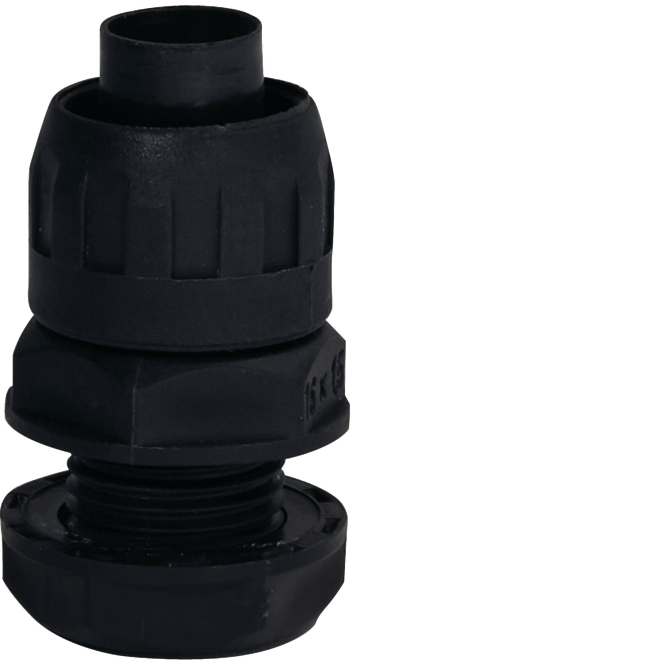 HAGER BOCCHIOTTI - Raccordo girevole guaina spiralata-scatola IP65 passo METRICO M1,5 nero RPMN32