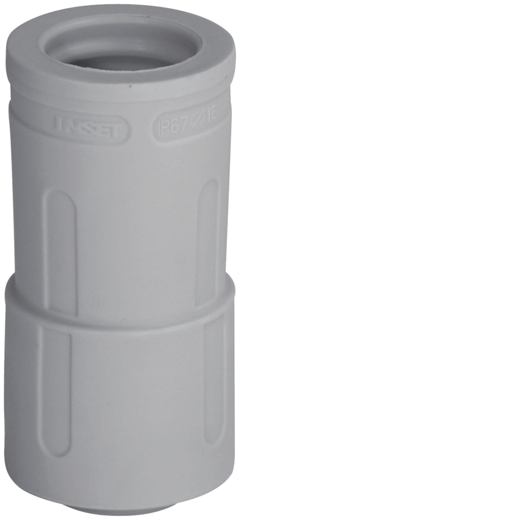 HAGER BOCCHIOTTI - Raccordo tubo rigido-guaina pari diametro IP67 grigio in sacchetto da 6pz RTGN16