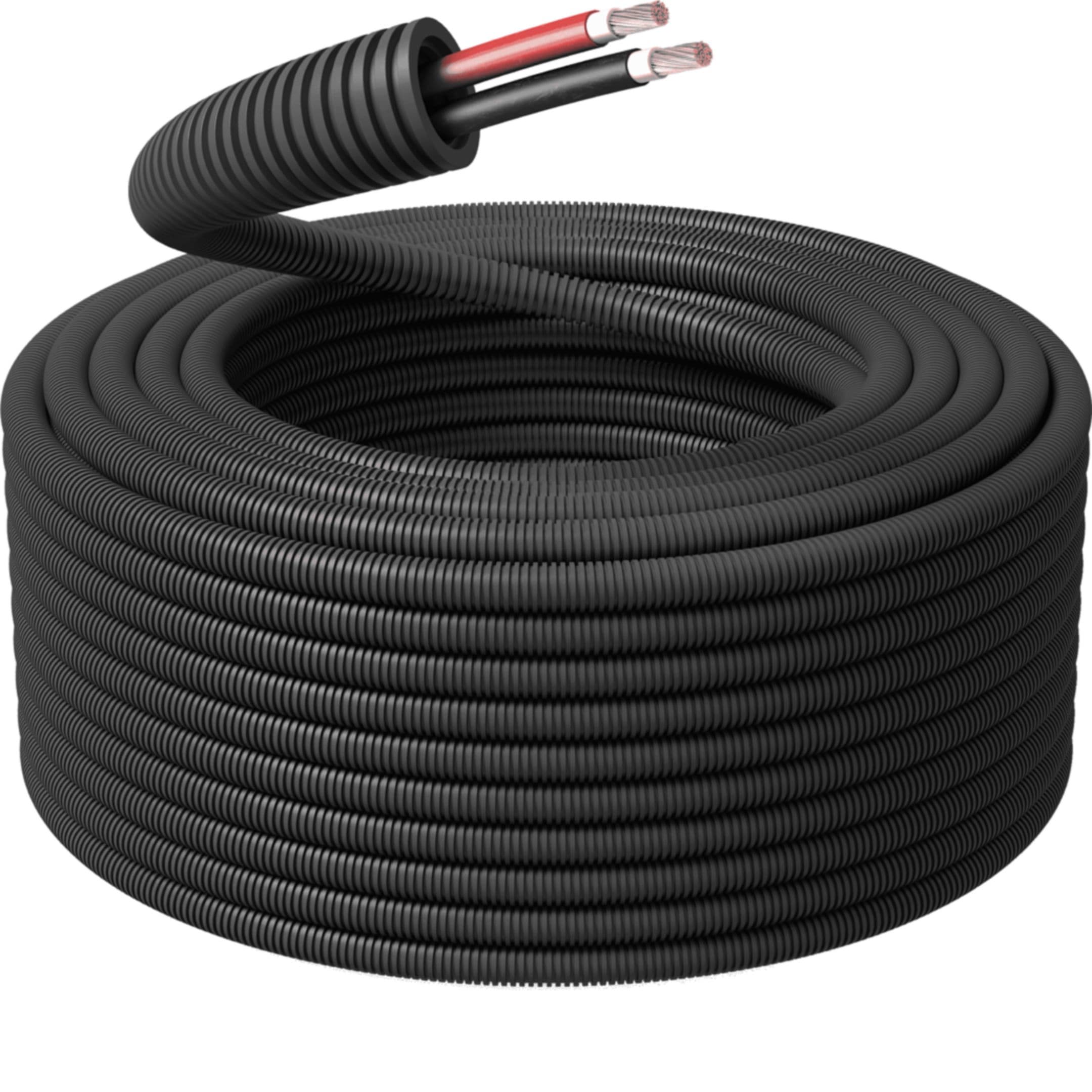 HAGER BOCCHIOTTI - Tubo ICTANUV20 preinfilato cavi solari H1Z2Z2-K 2x6 NERO-ROSSO