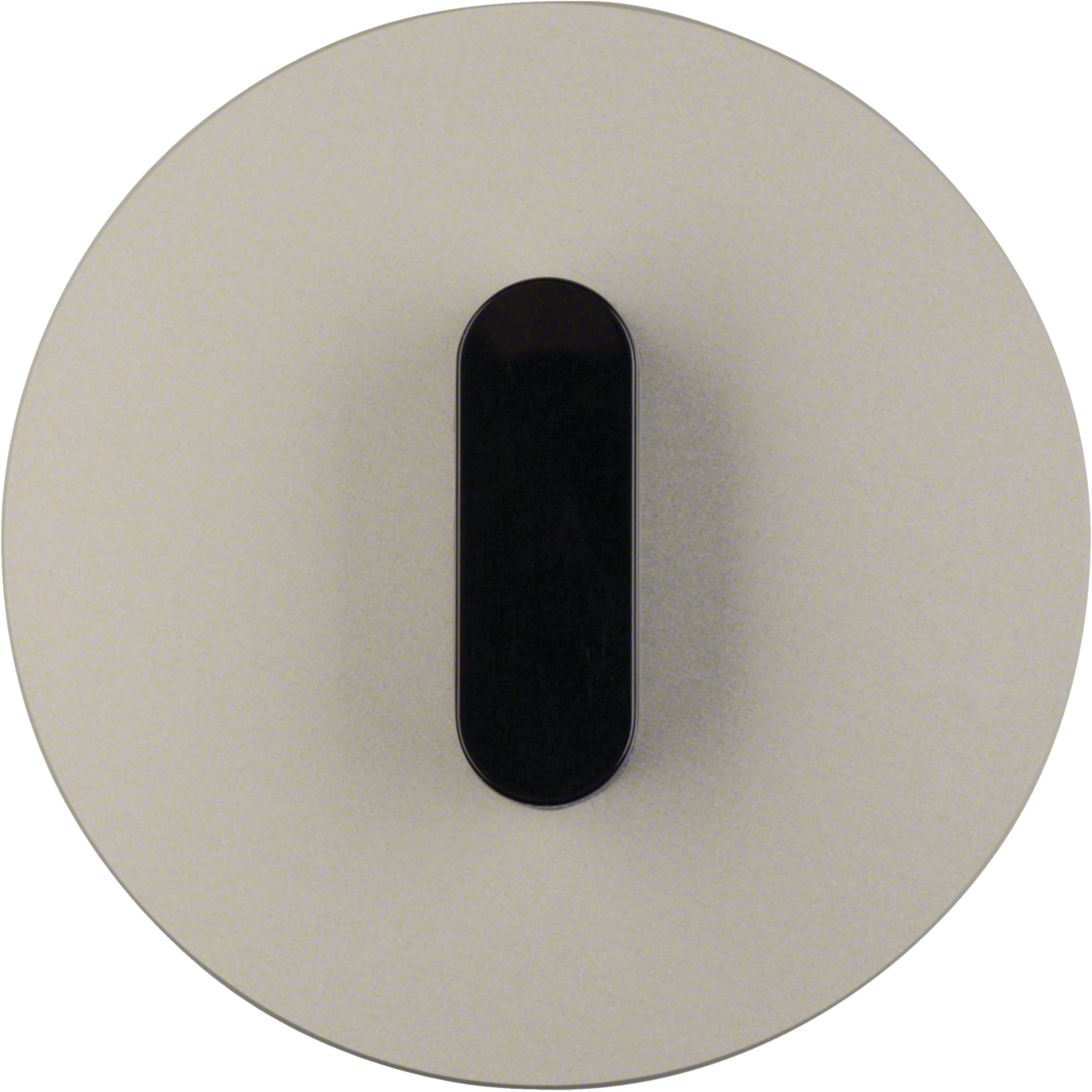 HAGER BOCCHIOTTI - Placca con traversino x int./pulsante a manopola R.Classic alluminio, nero