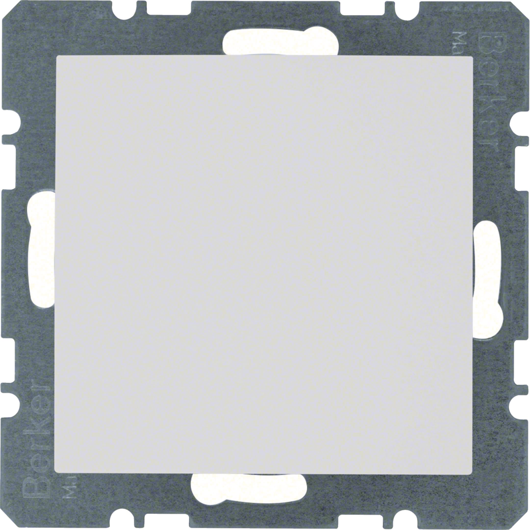 HAGER BOCCHIOTTI - Inserto cieco con pezzo centrale Berker S.1/B.3/B.7 bianco polare opaco