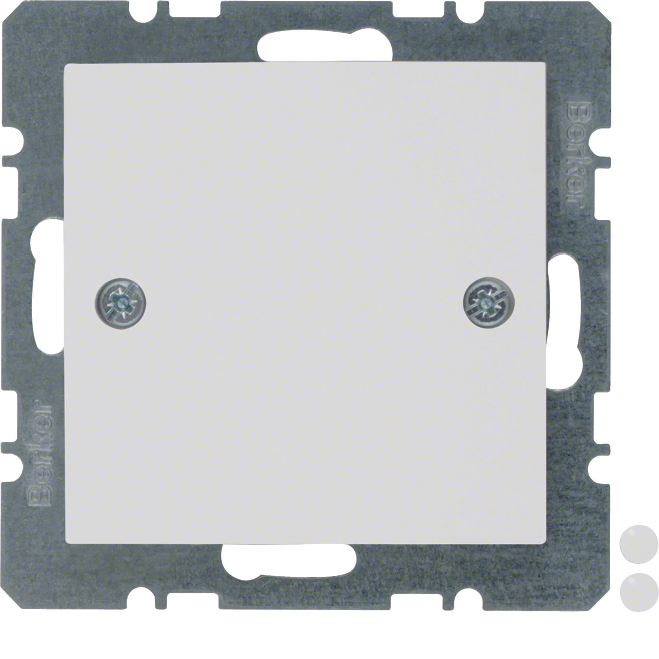 HAGER BOCCHIOTTI - Inserto cieco con pezzo c.le , avvitabile Berker S.1/B.3/B.7 bianco polare opaco