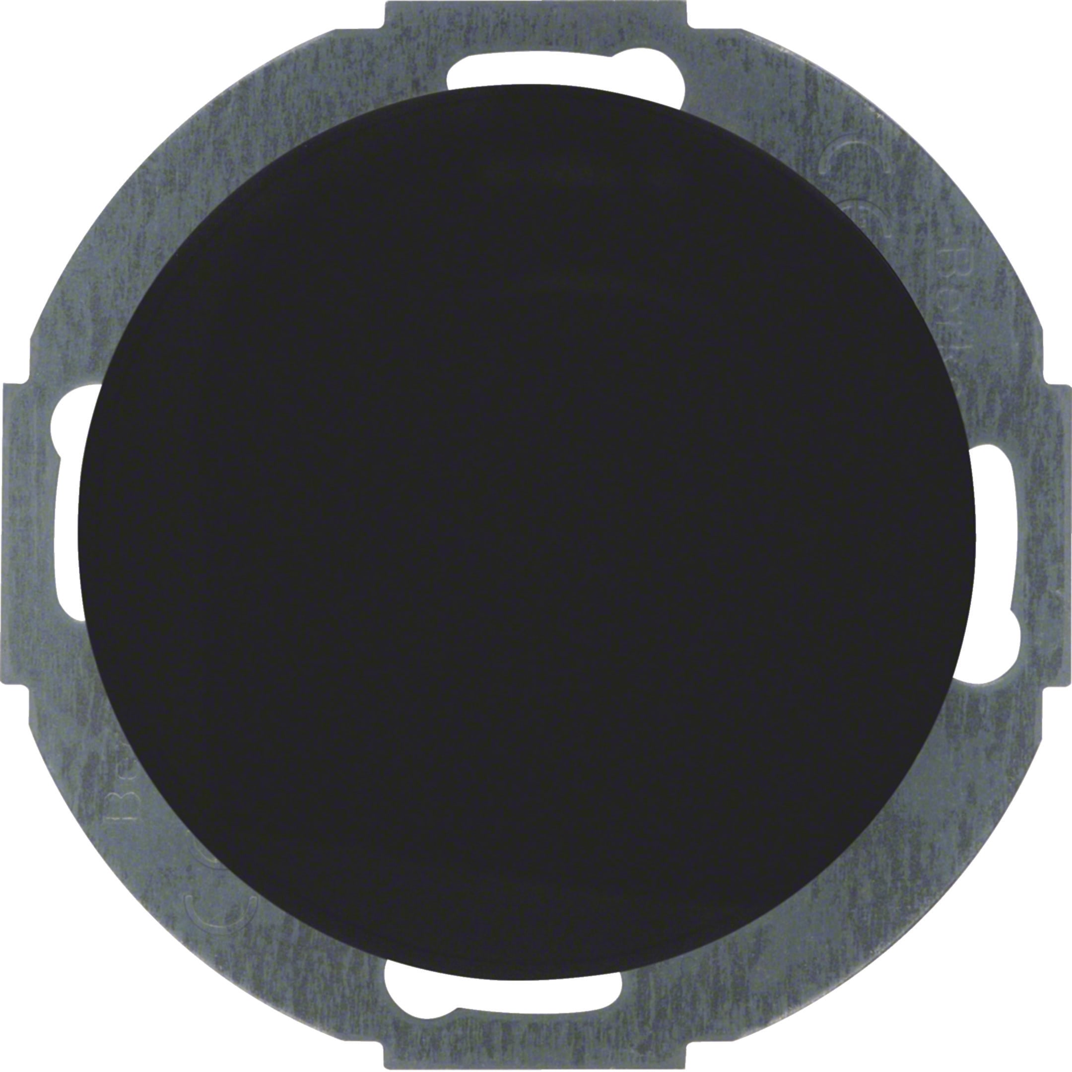 HAGER BOCCHIOTTI - Inserto cieco con pezzo centrale Serie R.classic nero lucido