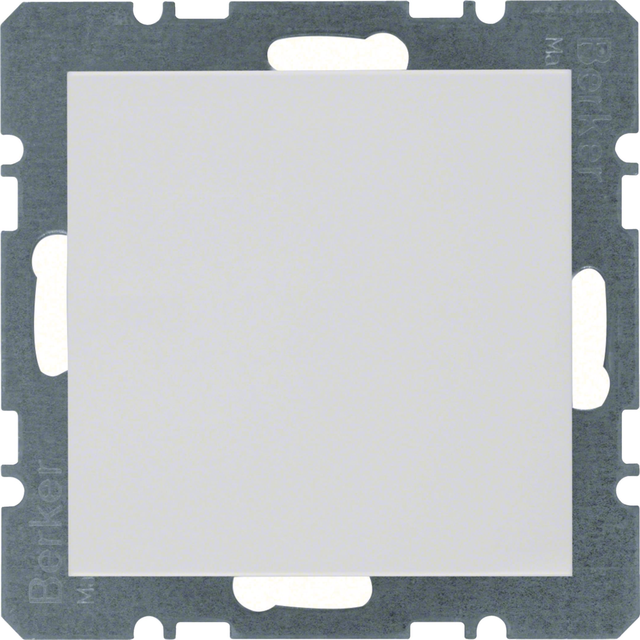 HAGER BOCCHIOTTI - Inserto cieco con pezzo centrale Berker S.1/B.3/B.7 bianco polare lucido