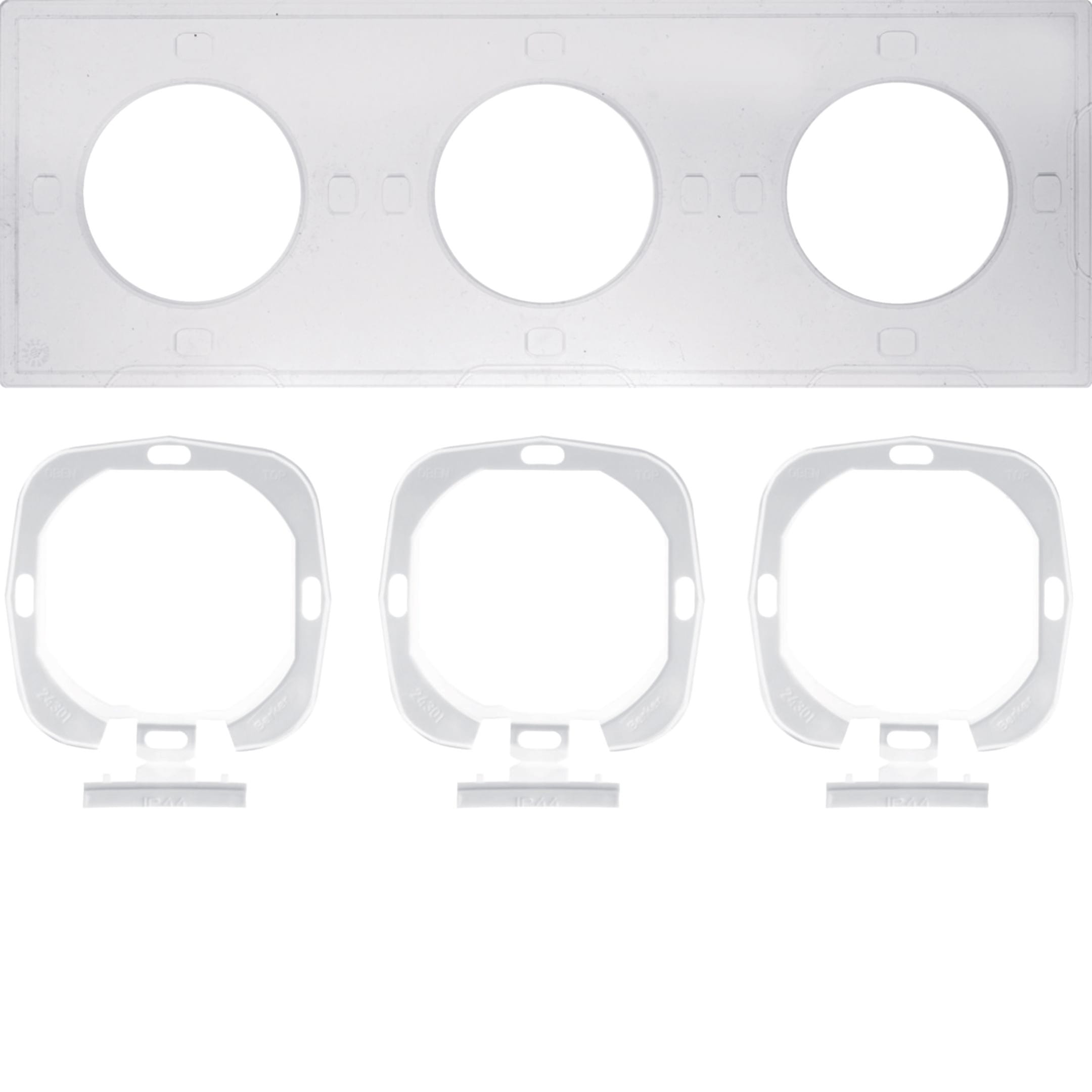 HAGER BOCCHIOTTI - Set di guarnizioni S.1 IP44 con flangia tripla