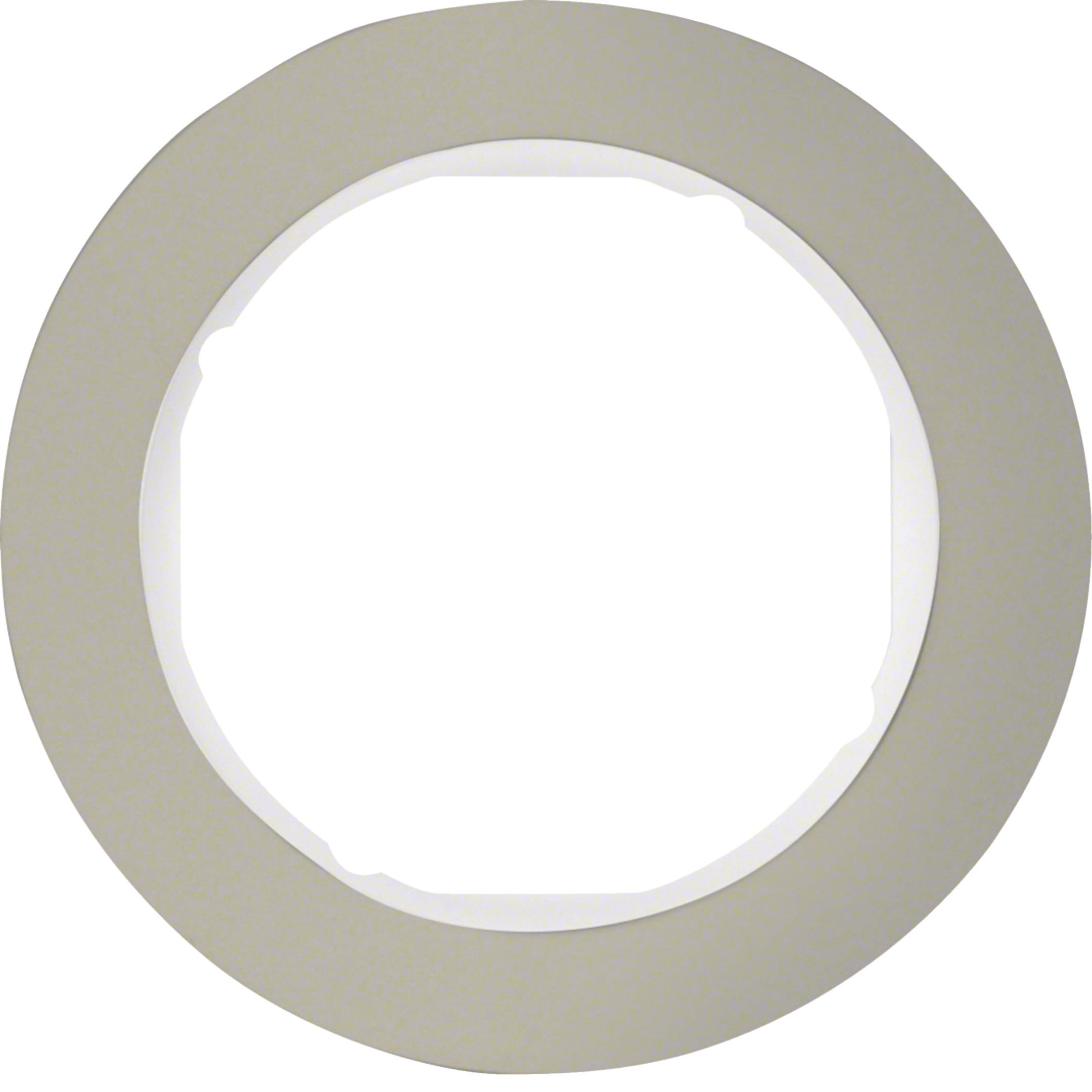 HAGER BOCCHIOTTI - Cornice singola Serie R.classic?acciaio inox/bianco polare, metallo opaco