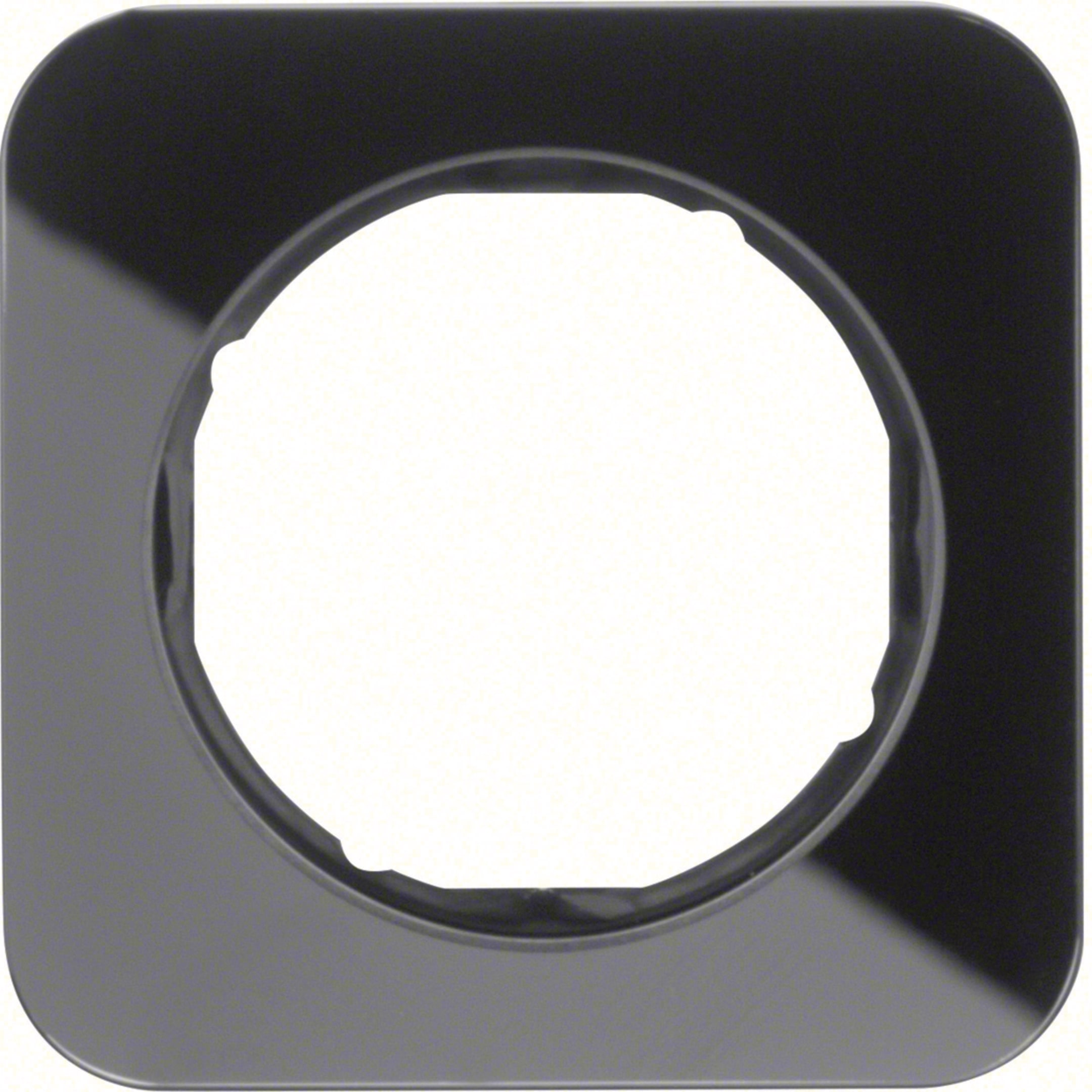 HAGER BOCCHIOTTI - Cornice singola Berker R.1 vetro nero