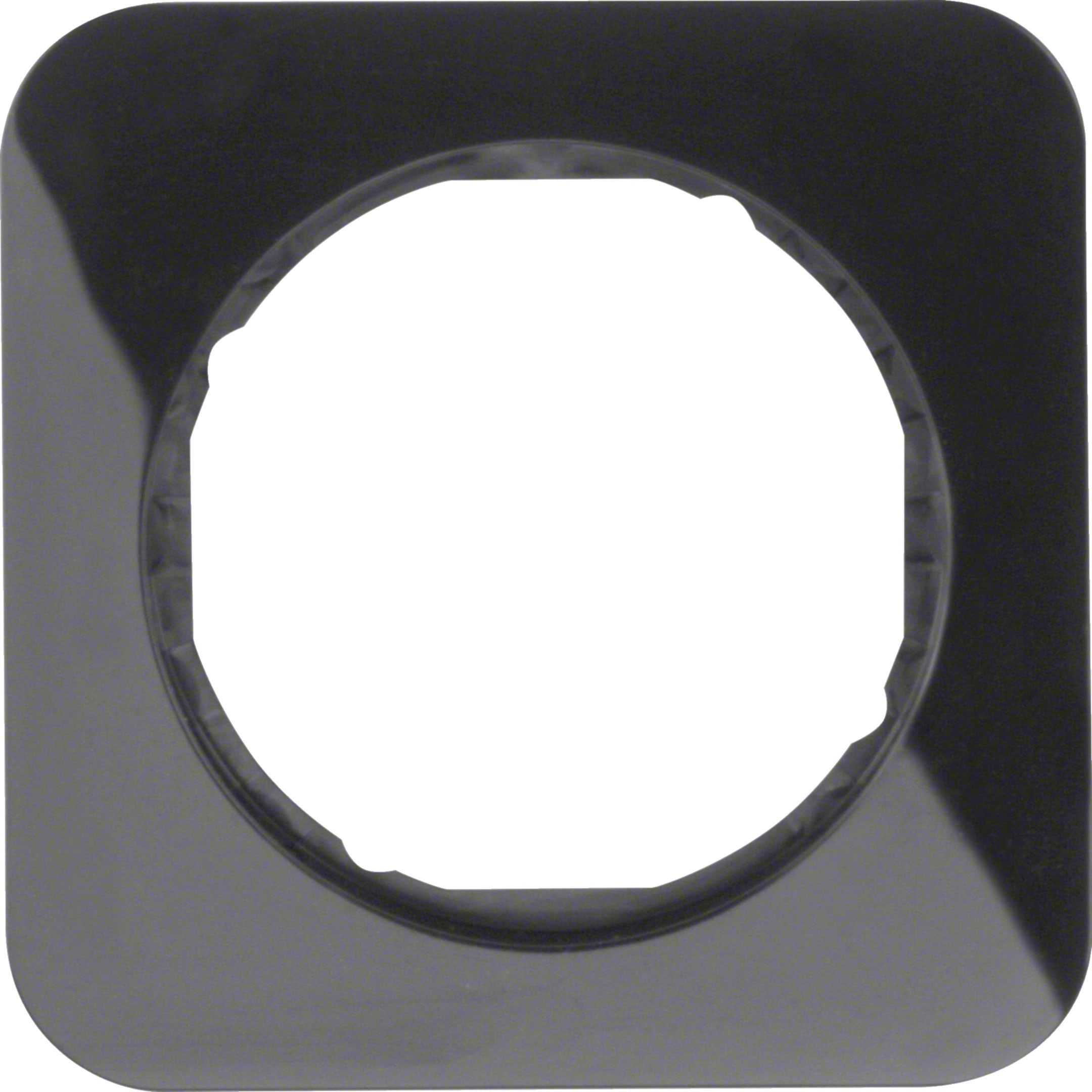 HAGER BOCCHIOTTI - Cornice singola Berker R.1 nero lucido