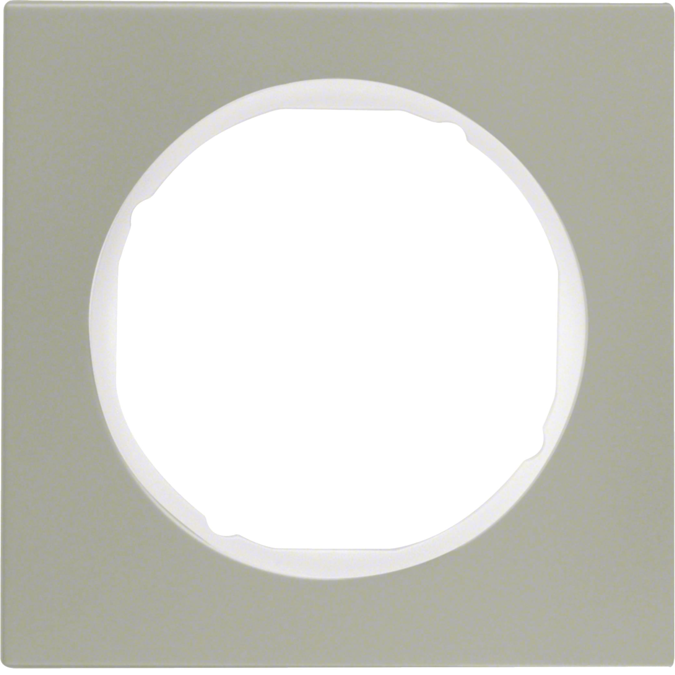 HAGER BOCCHIOTTI - Cornice singola Berker R.3 acciaio inox/bianco polare