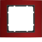 HAGER BOCCHIOTTI - Cornice singola Berker B.3 alu rosso/antracite opaco, alluminio anodizzato