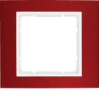 HAGER BOCCHIOTTI - Cornice singola Berker B.3 alu rosso/bianco polare opaco, alluminio anodizzato