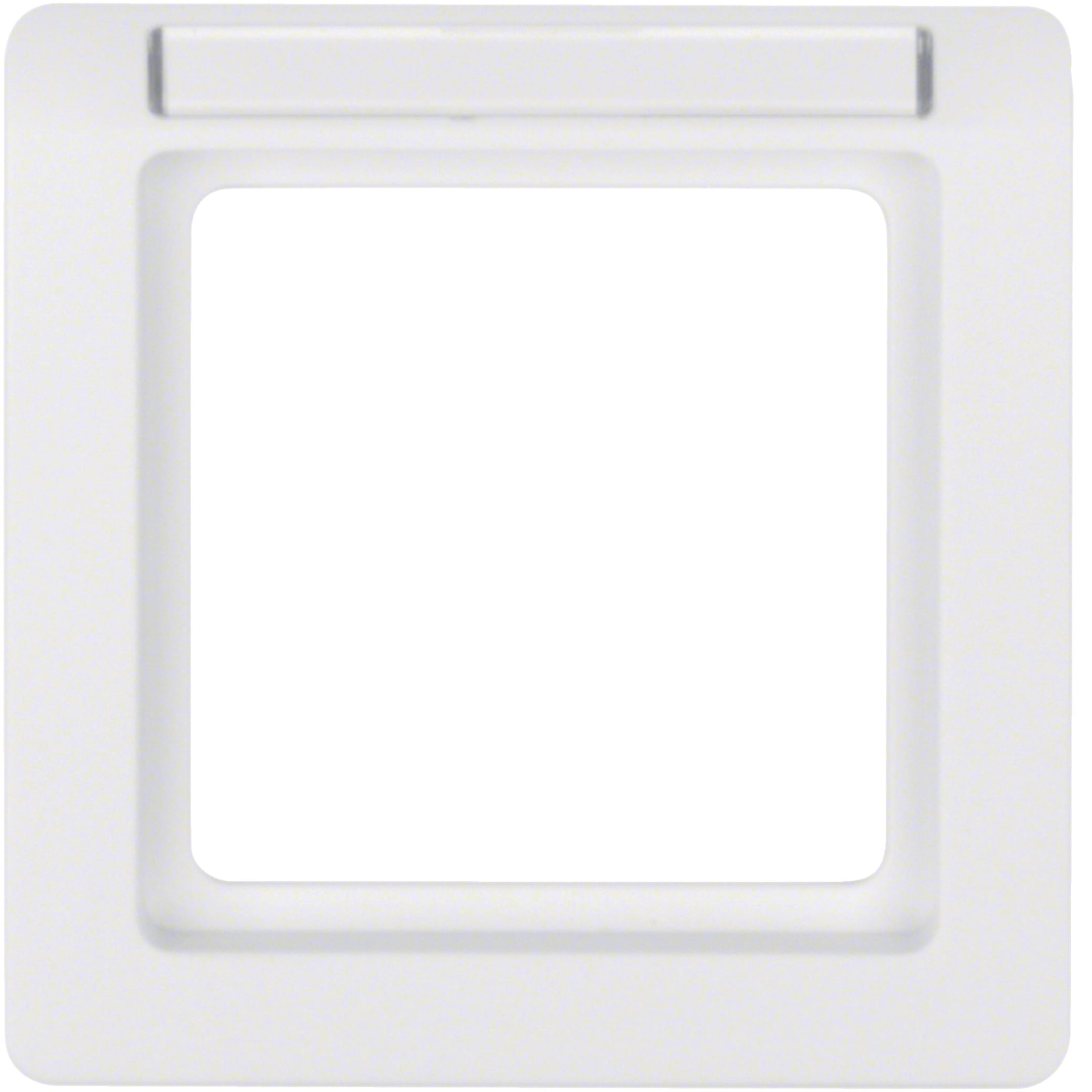HAGER BOCCHIOTTI - Cornice con etichetta singola Berker Q.1 bianco polare velluto