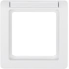 HAGER BOCCHIOTTI - Cornice con etichetta singola Berker Q.1 bianco polare velluto