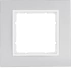 HAGER BOCCHIOTTI - Cornice singola Berker B.7 alu/bianco polare opaco, alluminio anodizzato