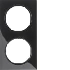 HAGER BOCCHIOTTI - Cornice doppia Berker R.3 nero lucido