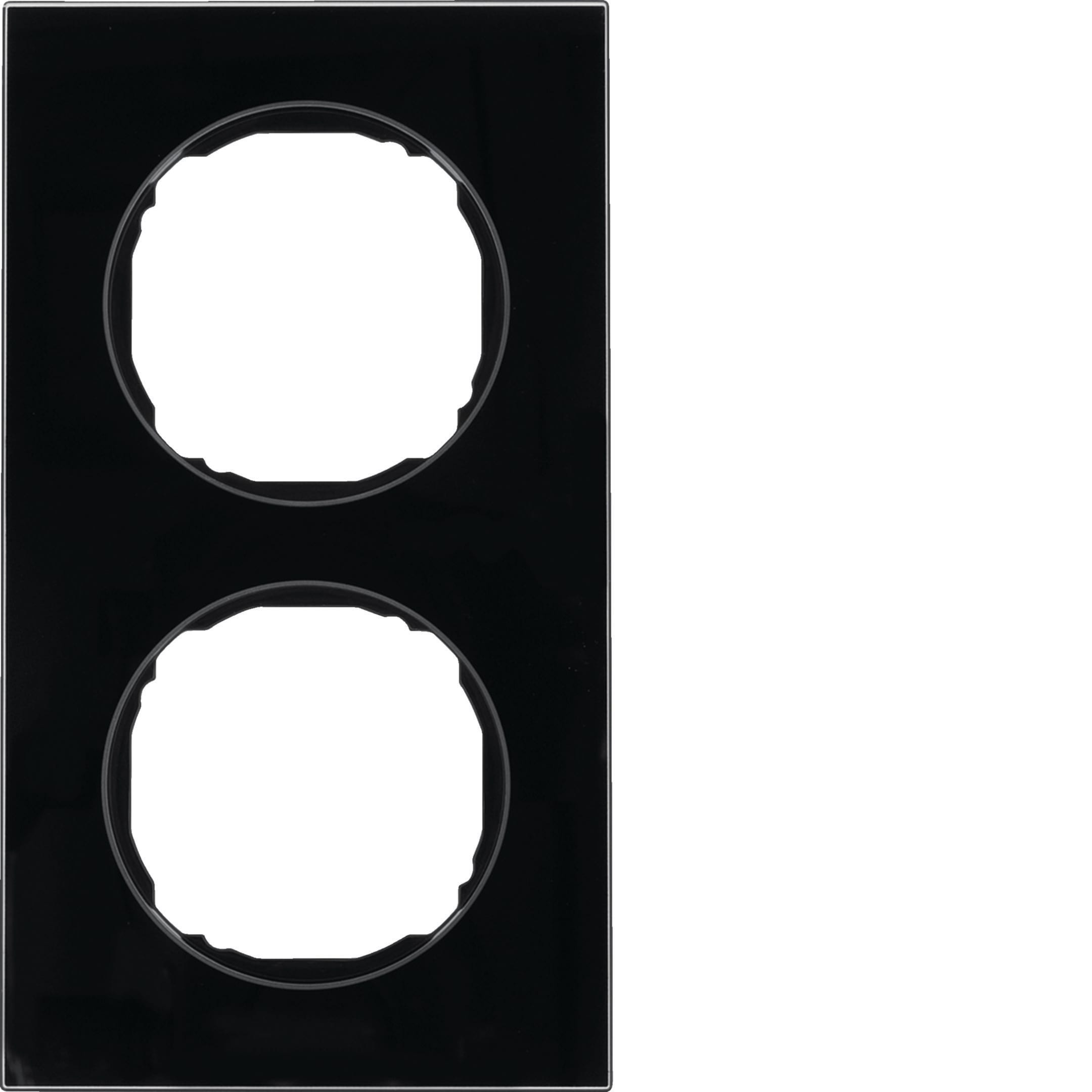 HAGER BOCCHIOTTI - Cornice doppia R.8 vetro nero