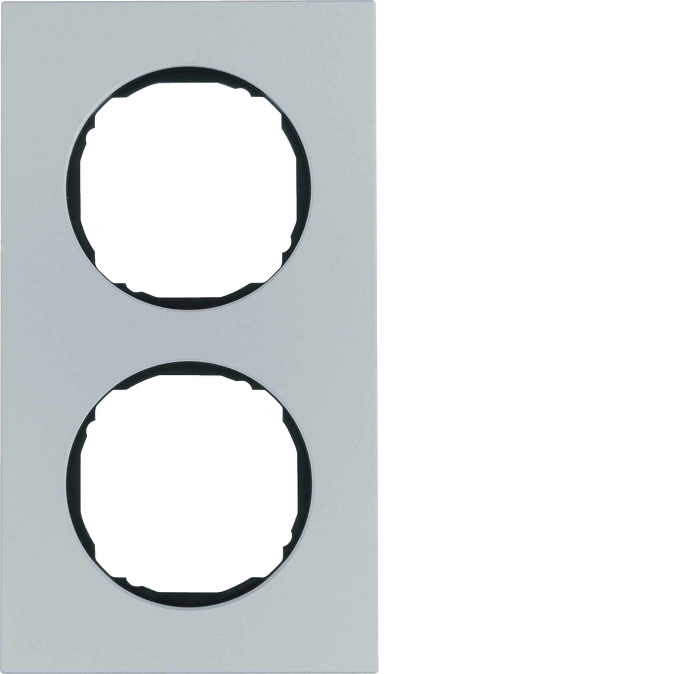 HAGER BOCCHIOTTI - Cornice doppia R.8 alluminio