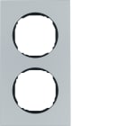 HAGER BOCCHIOTTI - Cornice doppia R.8 alluminio