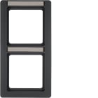 HAGER BOCCHIOTTI - Cornice doppia per montaggio verticale Serie Q.1 antracite velluto, verniciato