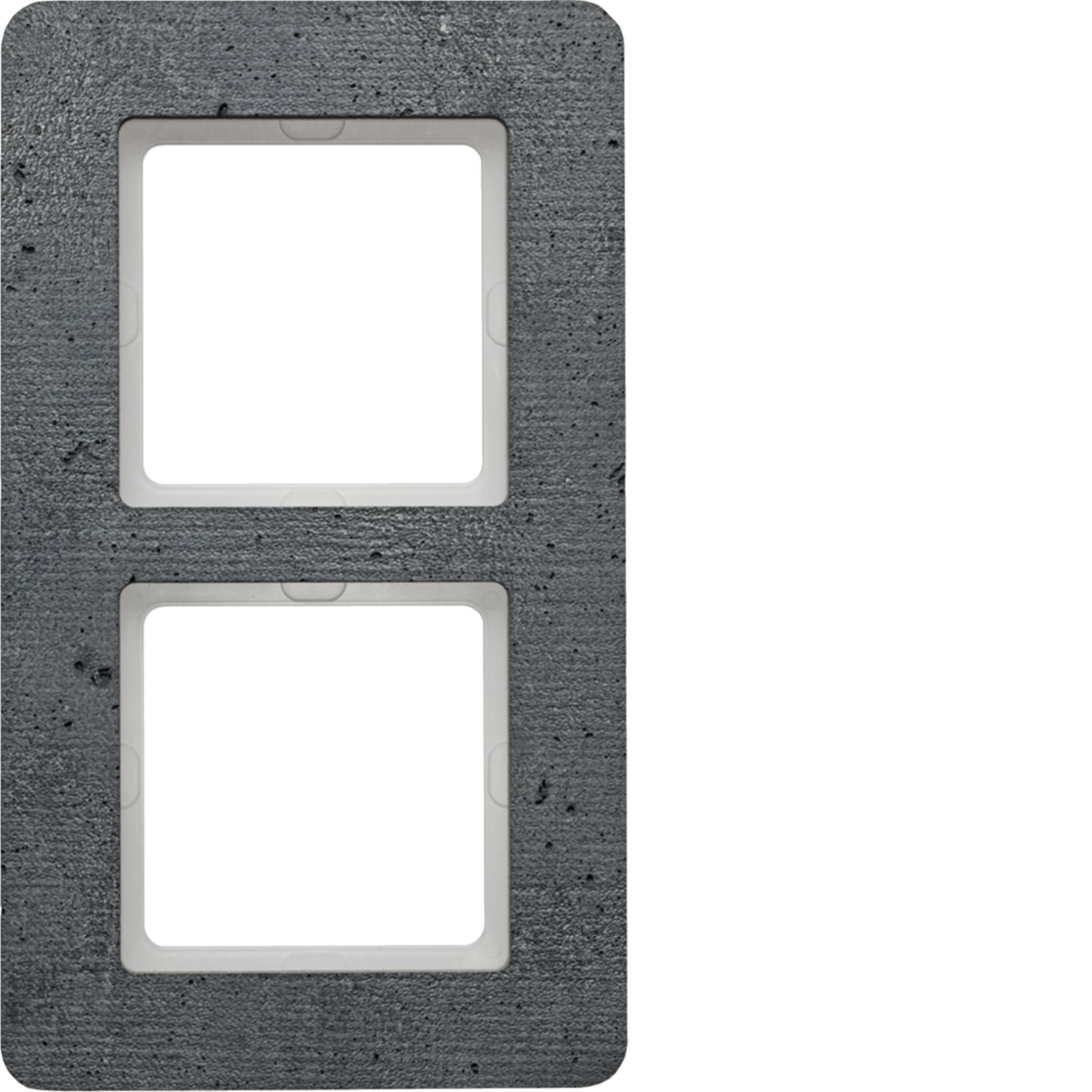 HAGER BOCCHIOTTI - Cornice doppia Berker Q.7 calcestruzzo stutturato