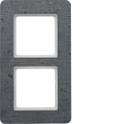 HAGER BOCCHIOTTI - Cornice doppia Berker Q.7 calcestruzzo stutturato
