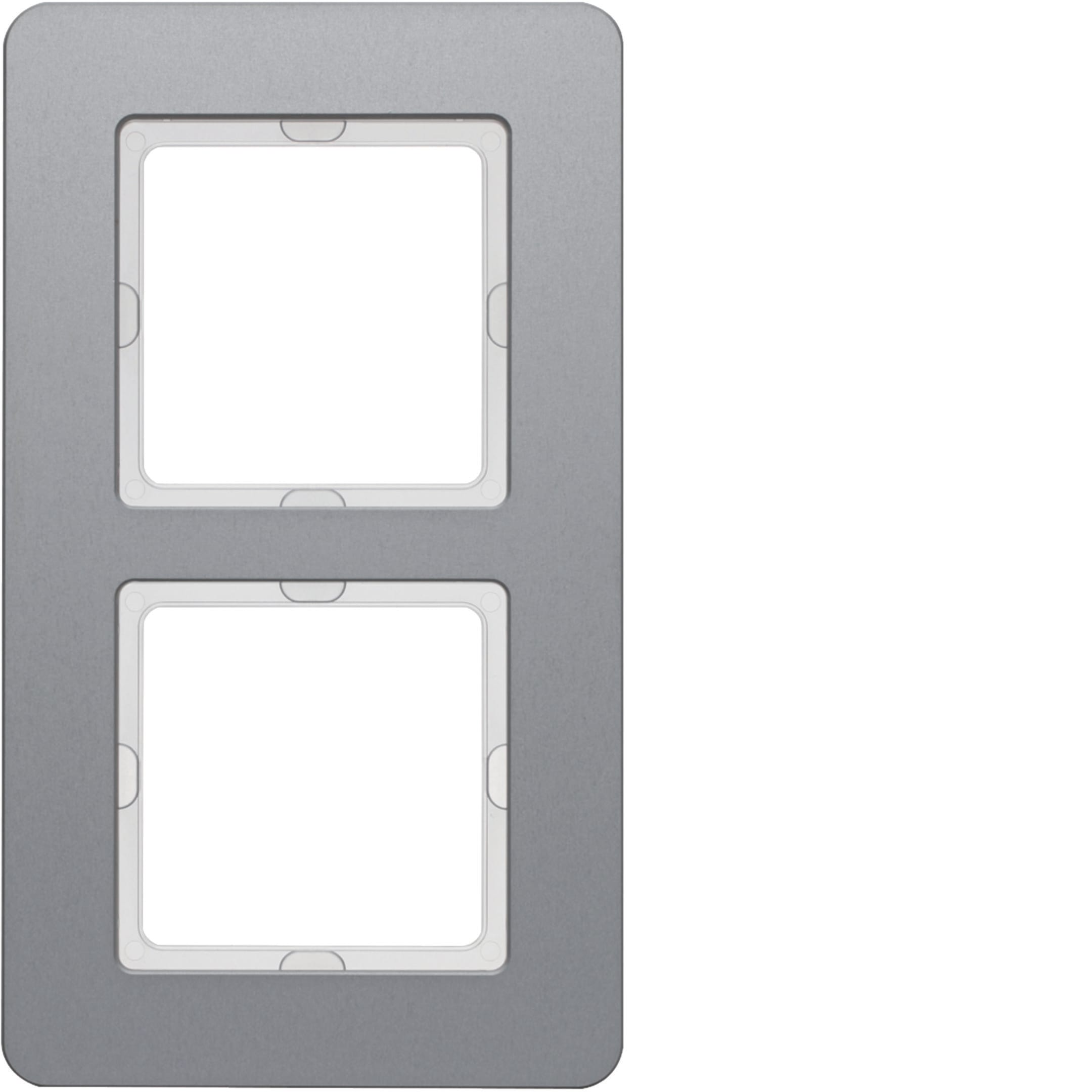 HAGER BOCCHIOTTI - Cornice doppia Berker Q.7 alluminio anodizzato