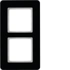 HAGER BOCCHIOTTI - Cornice doppia Berker Q.7 vetro nero