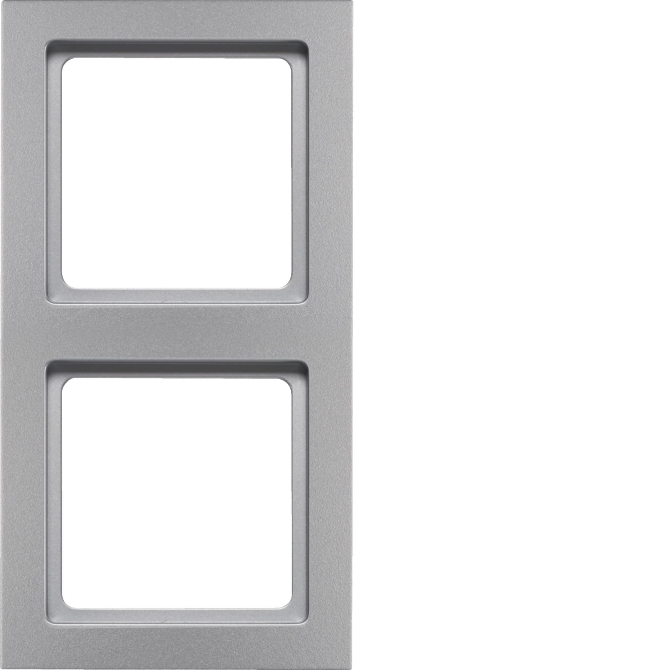 HAGER BOCCHIOTTI - Cornice doppia Berker Q.3 alu velluto, verniciato
