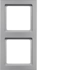 HAGER BOCCHIOTTI - Cornice doppia Berker Q.3 alu velluto, verniciato