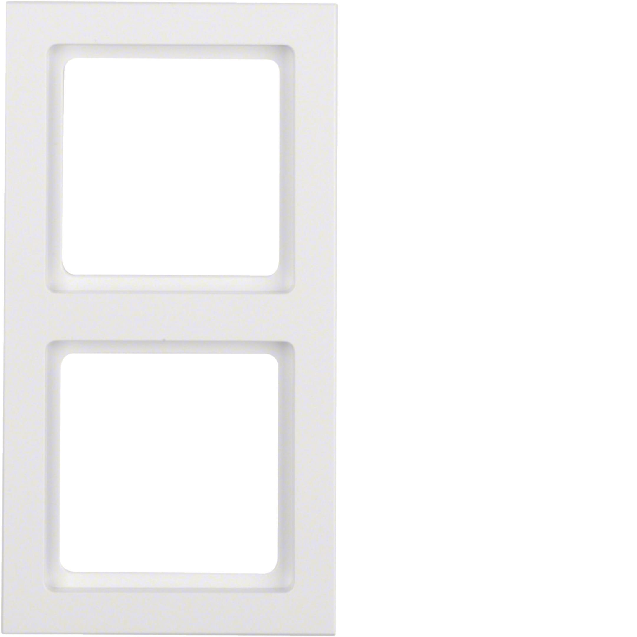 HAGER BOCCHIOTTI - Cornice doppia Berker Q.3 bianco polare velluto