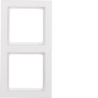 HAGER BOCCHIOTTI - Cornice doppia Berker Q.3 bianco polare velluto