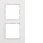 HAGER BOCCHIOTTI - Cornice doppia Berker B.7 bianco polare opaco