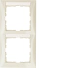 HAGER BOCCHIOTTI - Cornice doppia per montaggio verticale Berker S.1 bianco lucido