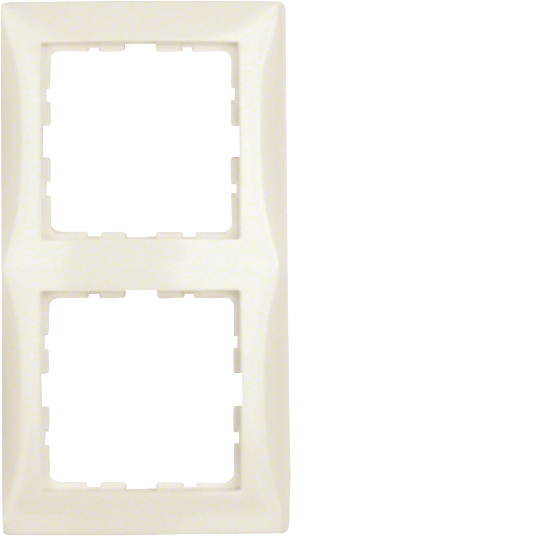 HAGER BOCCHIOTTI - Cornice doppia Berker S.1 bianco lucido